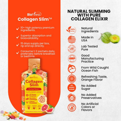 Biofinest Slim 海洋膠原蛋白勝肽飲料 5500毫克 減肥補充劑 4