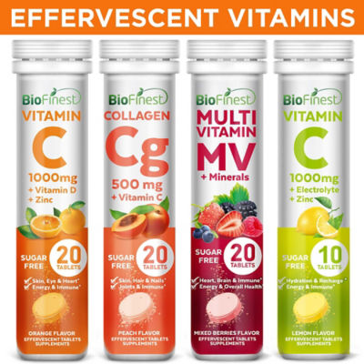 Biofinest 【3包组合装】Biofinest 维生素C 1000毫克 电解质锌泡腾片补充剂（10片） 7