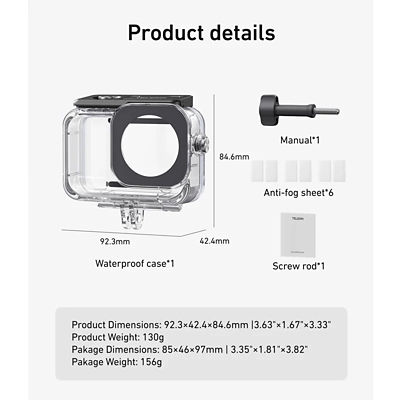 Telesin 60m Waterproof Case For DJI Osmo Action 6 9
