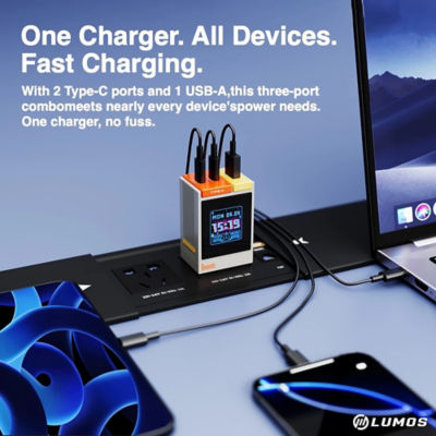 Divoom Dipow 67 Pixel Art 67W Multi Port Fast Charger 7