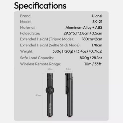 Ulanzi SK21 Magnetic Auto Open Tripod 9