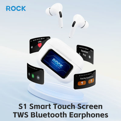 ROCK S1 Smart Touch Screen True Wireless Bluetooth Earphones 4