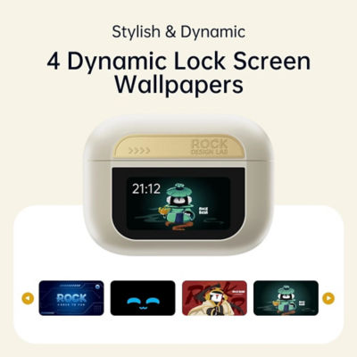 ROCK A5 Pro Smart Touch Screen ANC True Wireless Bluetooth Earphones 8