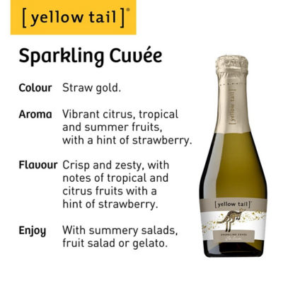 Yellow Tail [Bundle of 8] Yellow Tail Mini Bubbles Sparkling Wine 3