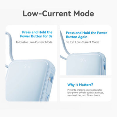 ROCK Interstellar C03 20000MAH Power Bank with Built-in Cable 10