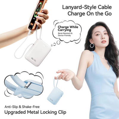 ROCK Interstellar C03 20000MAH Power Bank with Built-in Cable 5