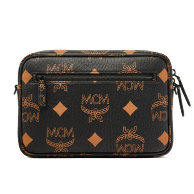 MCM Aren Crossbody in Maxi Visetos (Black) 5