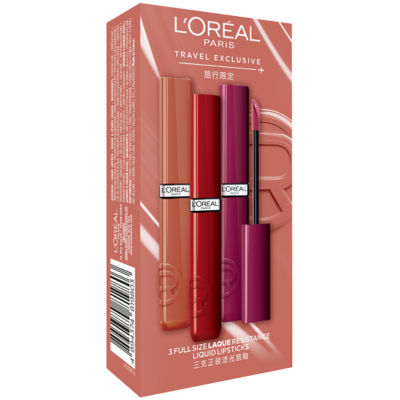 L'ORÉAL PARIS 巴黎欧莱雅恒放溢彩印迹漆光唇釉三支装 3