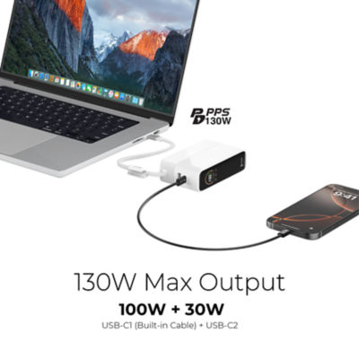 Mazer (CCC-Certified) PowerCharge AI 130W 20000mAh 笔记本电脑移动电源 - M-Ai-PC130L20-V7 4