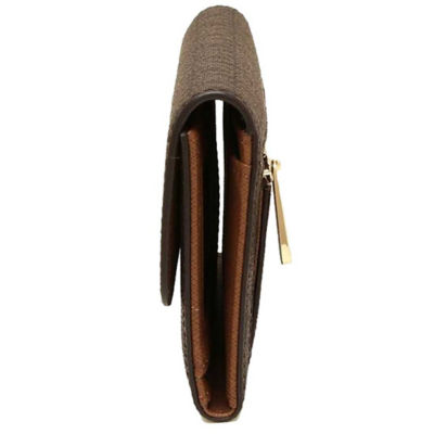 MICHAEL KORS Jet Set Travel Large Trifold Wallet In Signature Coated Canvas Brown 35F8GTVF3B 5