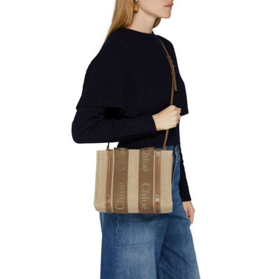 CHLOE Small Woody Tote Bag Dark Nut CHC23AS397L1729X 7
