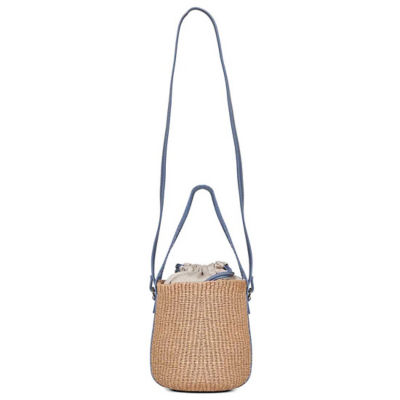 CHLOE Small Woody Basket In Natural Fibers Ashes Blue CHC23AS381L1844J 3