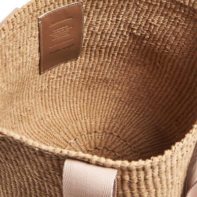 Buy CHLOE Large Woody Basket In Natural Fibers Blushy Beige