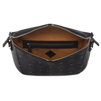 MCM Diamant 3D Crossbody in Visetos Leather Mix (Black) 3