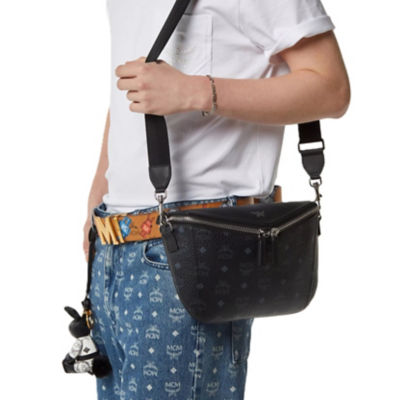 MCM Diamant 3D Crossbody in Visetos Leather Mix (Black) 8