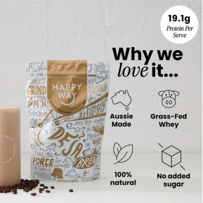 Happy Way Whey Protein Powder Coffee (Deja Brew) 500g 4