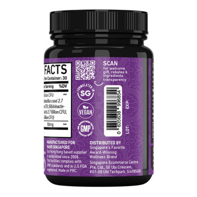Nano Singapore Prebiotic with Probiotics 15B CFU (30 Capsules) 4