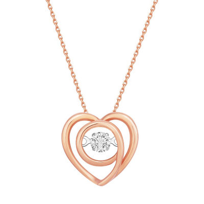 Goldheart Dazzlo Rose Gold Heart-Shaped Pendant​ 1