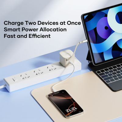 ROCK T90 35W GaN Wall Charger with Built-in Retractable Type-C Cable 4