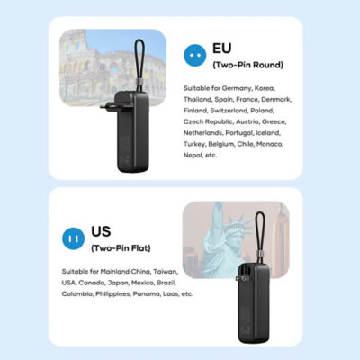 ROCK Portable Power Bank with GaN PD30W Wall Charger 8