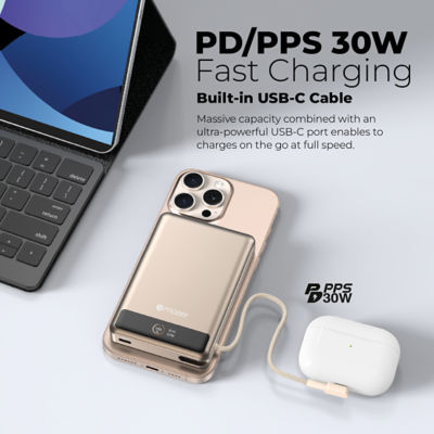 Mazer (CCC-Certified) Qi2 Certified 15W 10000mAh Magnetic Wireless Power Bank - M-Ai-MagLink70 3