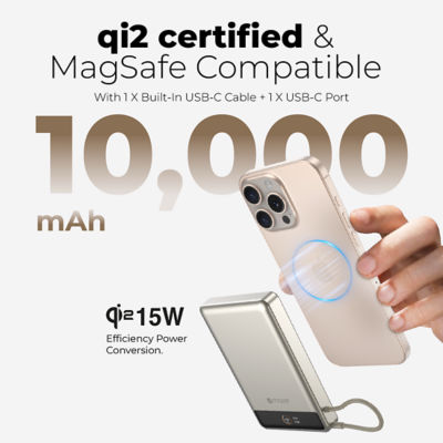 Mazer (CCC-Certified) Qi2 Certified 15W 10000mAh Magnetic Wireless Power Bank - M-Ai-MagLink70 4