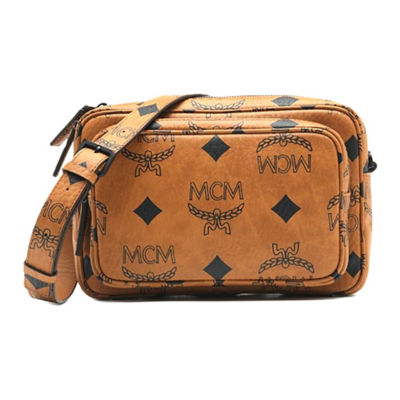 MCM AREN CROSSBODY IN MAXI VISETOS (COGNAC) 1