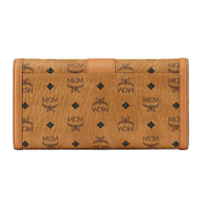 MCM Tracy Chain Wallet in Visetos (Cognac) 5