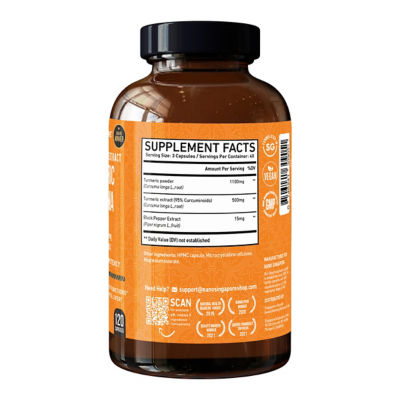 Nano Singapore Turmeric Curcuma 1,600mg (120 Capsules) 3