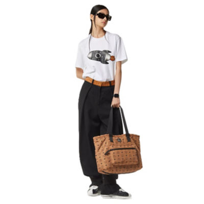 MCM Aren Packable Tote in Monogram Nylon 5