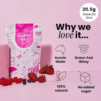 Happy Way Whey Protein Powder Berry (I Love You Berry Much) 500g 4