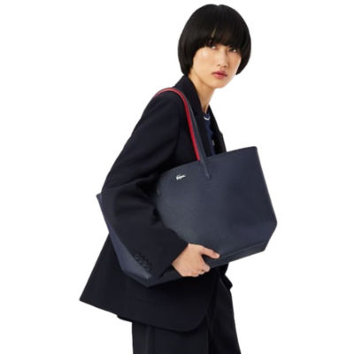 Lacoste Anna 拉链托特包（海军蓝/红色） 3