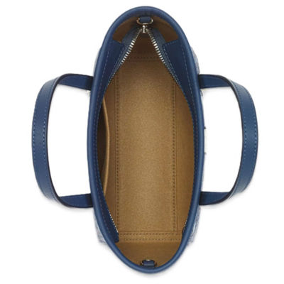 MCM Toni Top-Zip Shopper in Visetos (Blue) 2