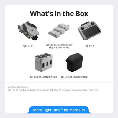 DJI Lito X1 Drone - Fly More Combo Plus DJI RC 2 11