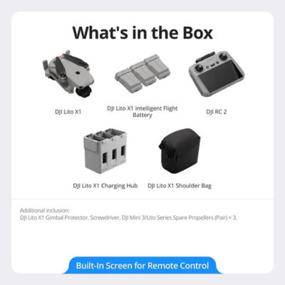 DJI Lito X1 Drone - Fly More Combo DJI RC 2 11
