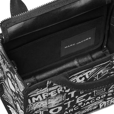MARC JACOBS The Punk Scribble Canvas Small Tote Bag Black Multi 2S6HTT016H02 5