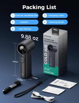 Aecooly Portable Misting Fan Cold Air 8