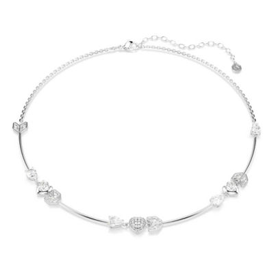 SWAROVSKI Idyllia 项链, 心形与箭头, 白色, 镀铑 1