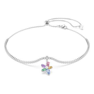 SWAROVSKI Ariana Grande X Swarovski Choker, Mixed Cuts, Flower, Multicolored, Rhodium Plated 1