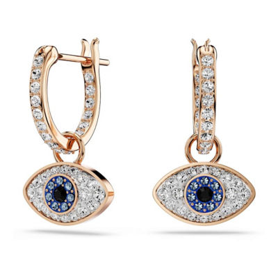SWAROVSKI Symbolica 水滴形耳环, 眼睛, 流光溢彩, 镀玫瑰金色调 1