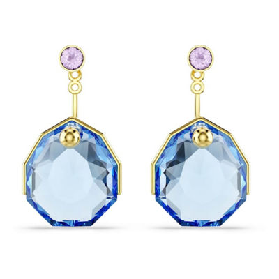 SWAROVSKI Gema 耳托耳环, 蓝色, 镀金色调 1