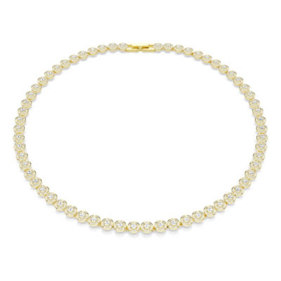 SWAROVSKI Una Angelic 项链, 圆形切割, 小号, 白色, 镀金色调 1