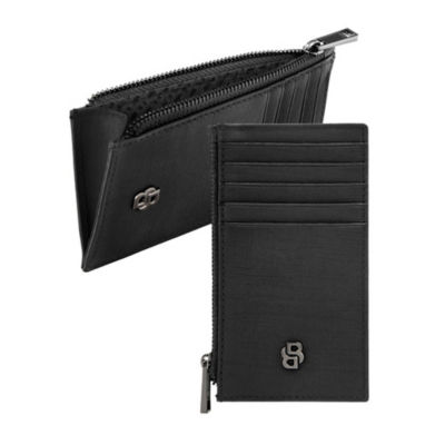 HUGO BOSS Card Holder Zip Double B Saffiano 2