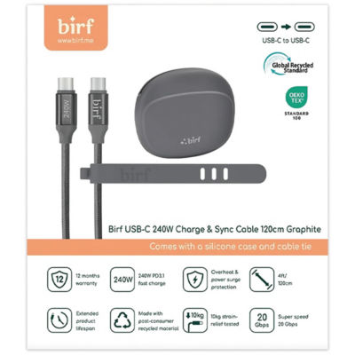 Birf Cable USB-C to C 240W Charge & Sync 120cm 2