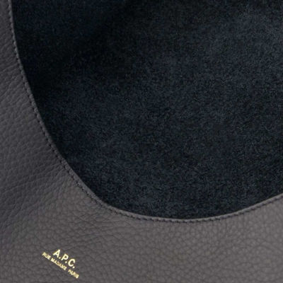 A.P.C. Le Neige Grained Leather Bag Black PXCBC-F67008 4