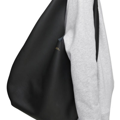 A.P.C. Le Neige Grained Leather Bag Black PXCBC-F67008 5