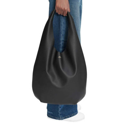 A.P.C. Le Neige Grained Leather Bag Black PXCBC-F67008 6