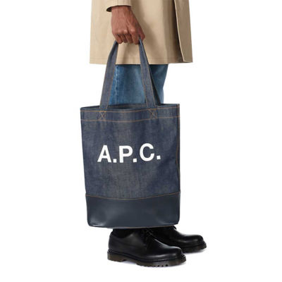 A.P.C. Axel Unisex Tote Bag Dark Navy CODDP-M61444 5