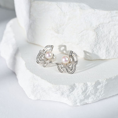 Pearly Lustre Top Grade Freshwater Pearl Earrings WE00920 6