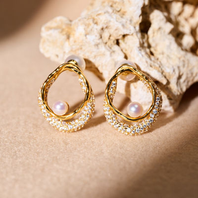 Pearly Lustre Top Grade Elegant Freshwater Pearl Earrings WE00996 | SANDS 2